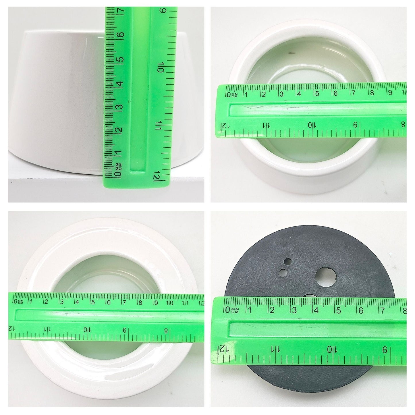 120mm DIY - Schneekugelset weiß - Set aus Bastelglas und Sockel weiß - 1x Schnee - Schneekugelhaus