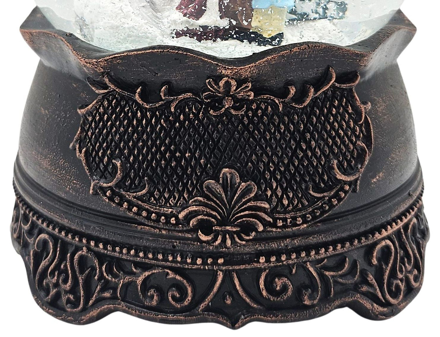 Sockel Kupfer antik für 100mm DIY-Schneekugel