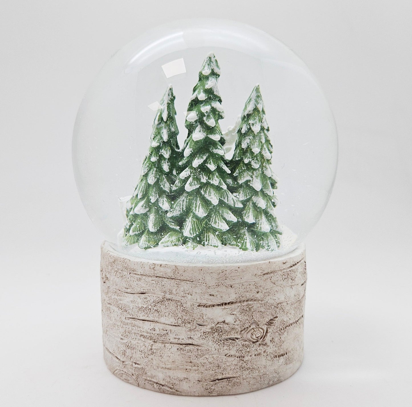 Schneekugel 2 Rehe auf Holzsockel "Country - Line" 10 cm Durchmesser - Schneekugelhaus