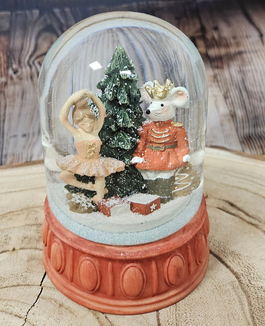 Schneekugel Nussknacker in Glockenform 90 mm Durchmesser - Schneekugelhaus