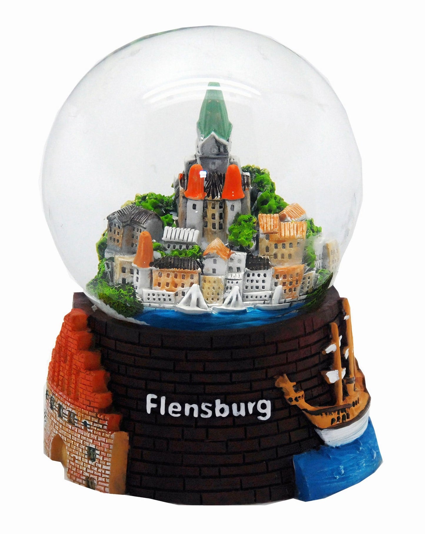 Souvenir Schneekugel Flensburg - Schneekugelhaus