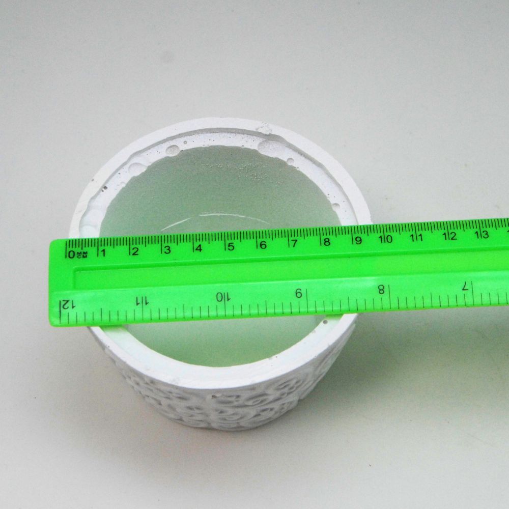 100mm-Do-it-Yourself Schneekugel mit Sockel Ornamente weiß mit Relief für Spieluhr - Schneekugelhaus