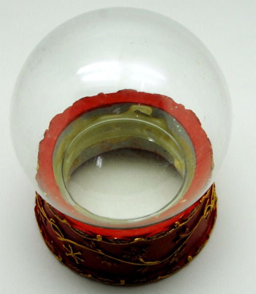 120mm-Do-it-Yourself Schneekugel mit rotem Sockel - Schneekugelhaus