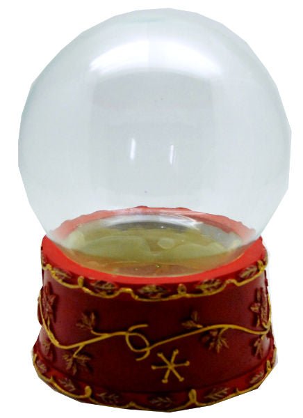 120mm-Do-it-Yourself Schneekugel mit rotem Sockel - Schneekugelhaus