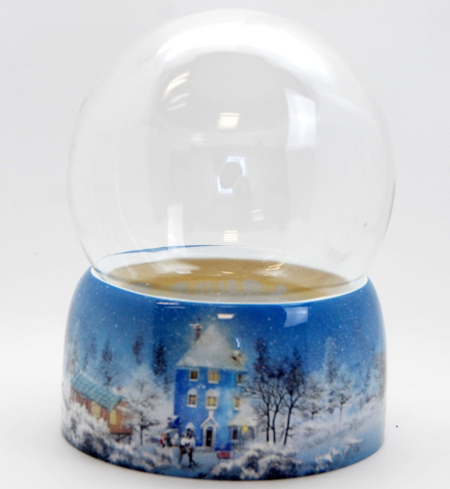 150mm DIY Schneekugelset Bastelset Glas und Porzellan Winterlandschaft mittelblau - Schneekugelhaus