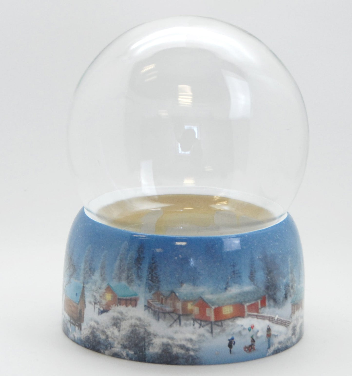 150mm DIY Schneekugelset Bastelset Glas und Porzellan Winterlandschaft mittelblau - Schneekugelhaus