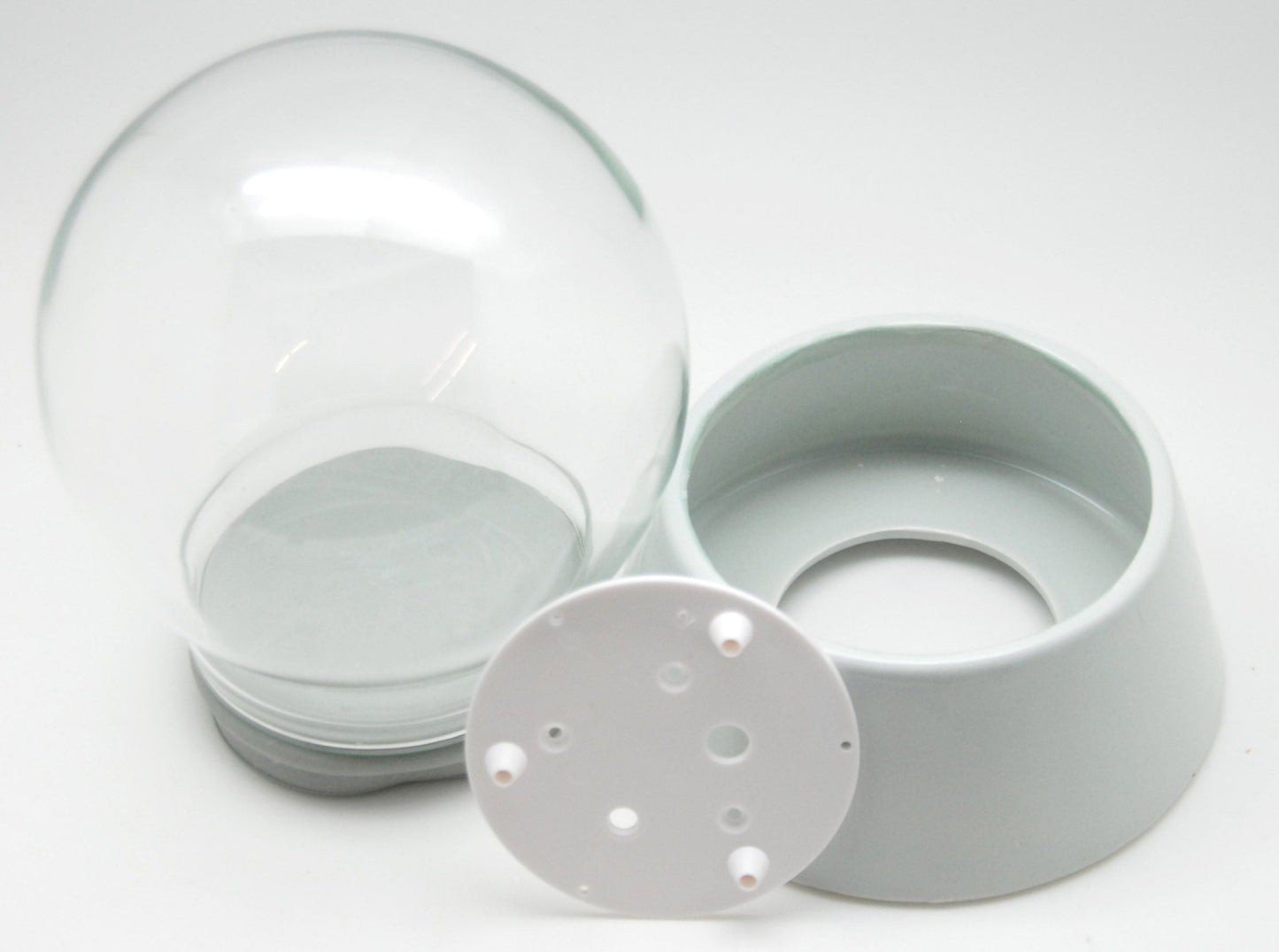 150mm DIY Schneekugelset grau - Schneekugelhaus