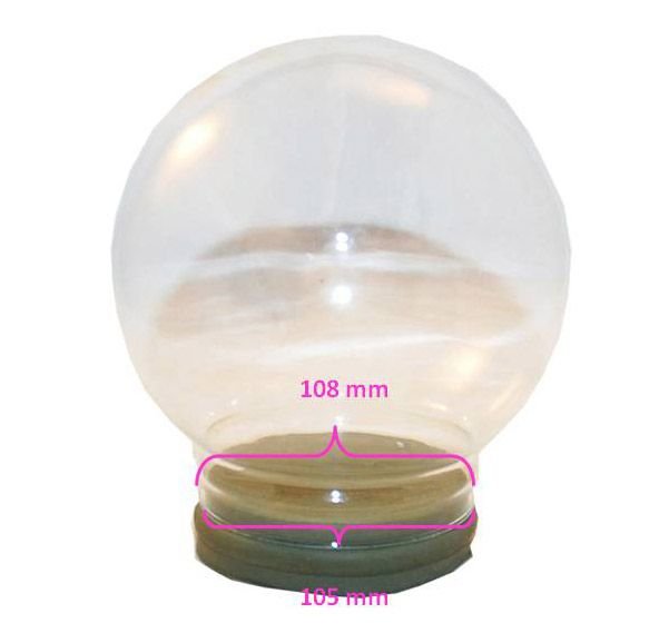 150mm DIY Schneekugelset rot - Schneekugelhaus