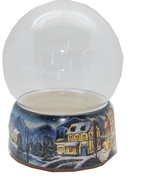 150mm DIY Schneekugelset Winter dunkel mit Spieluhr Winter Wonderland - Schneekugelhaus