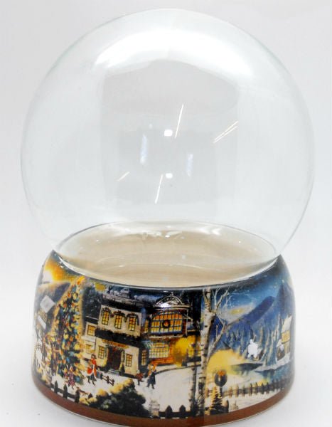 150mm DIY Schneekugelset Winter dunkel mit Spieluhr Winter Wonderland - Schneekugelhaus