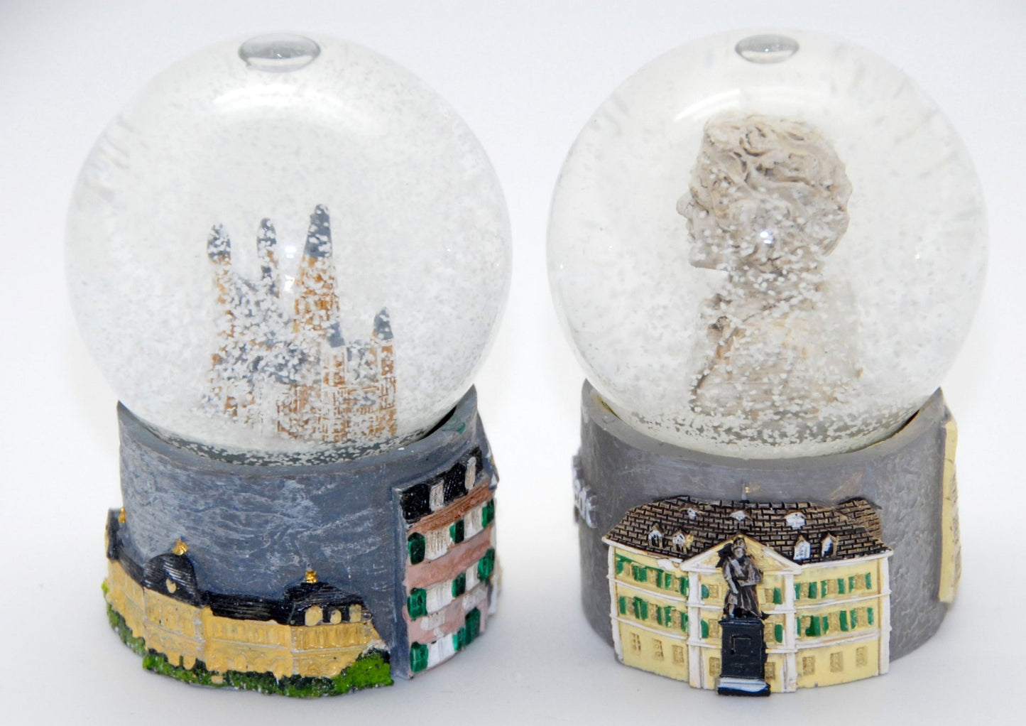 2 süße Souvenir Schneekugeln Bonn und Beethoven Bonn- Luftblase - Schneekugelhaus