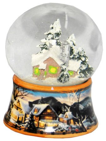 3 nostalgische Schneekugeln Winter & Weihnacht - Schneekugelhaus