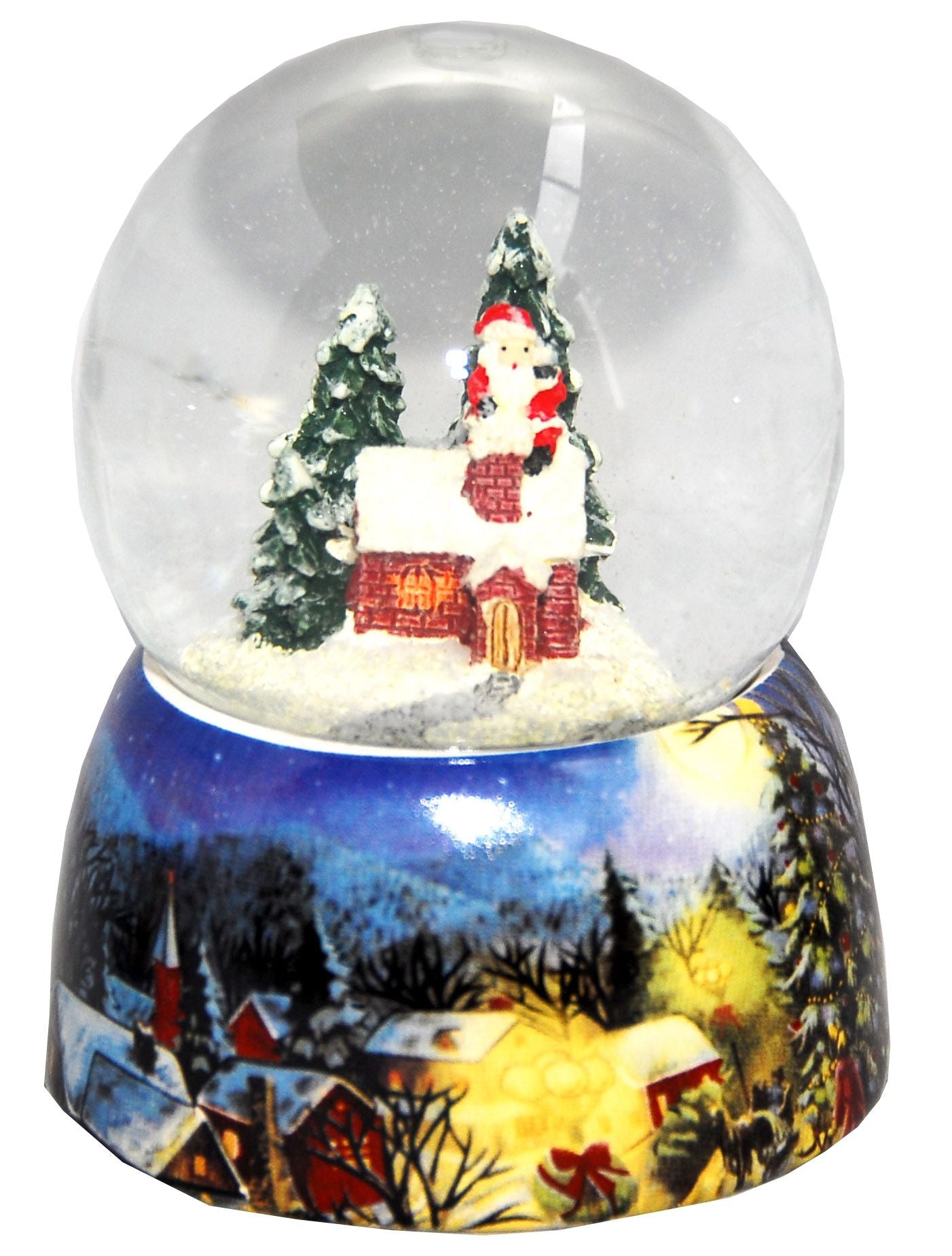 3 nostalgische Schneekugeln Winter & Weihnacht - Schneekugelhaus