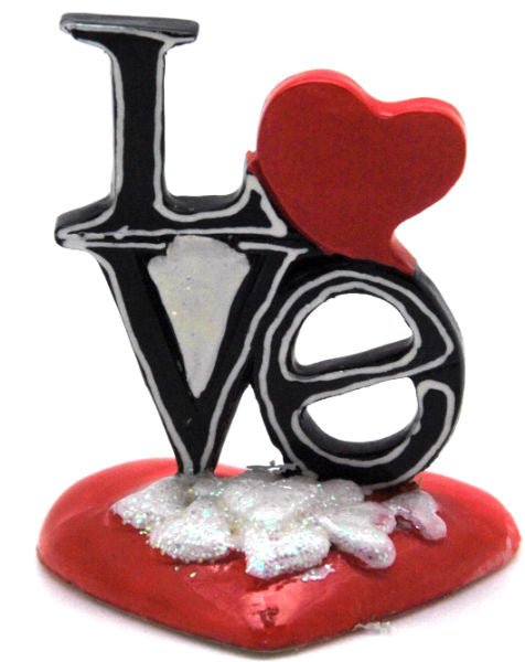 3D-Modell LOVE mit Herz für DIY 100mm Schneekugel - Schneekugelhaus