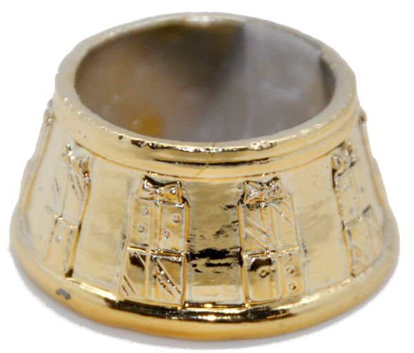 45mm Sockel mit Relief in gold für DIY-Schneekugel - Schneekugelhaus