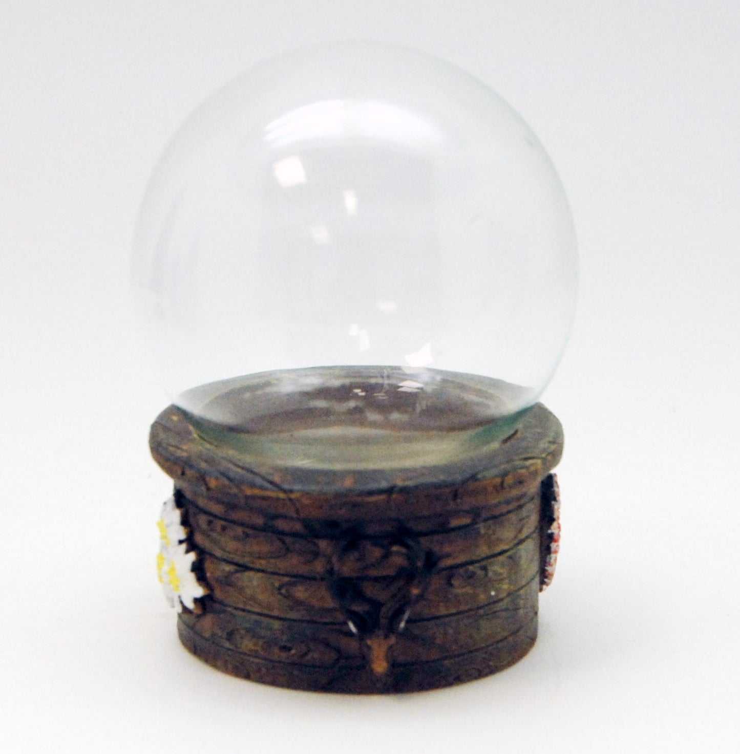 65mm-Do-it-Yourself Schneekugel mit Glas und Sockel Hüttengruß Bastelset - Schneekugelhaus
