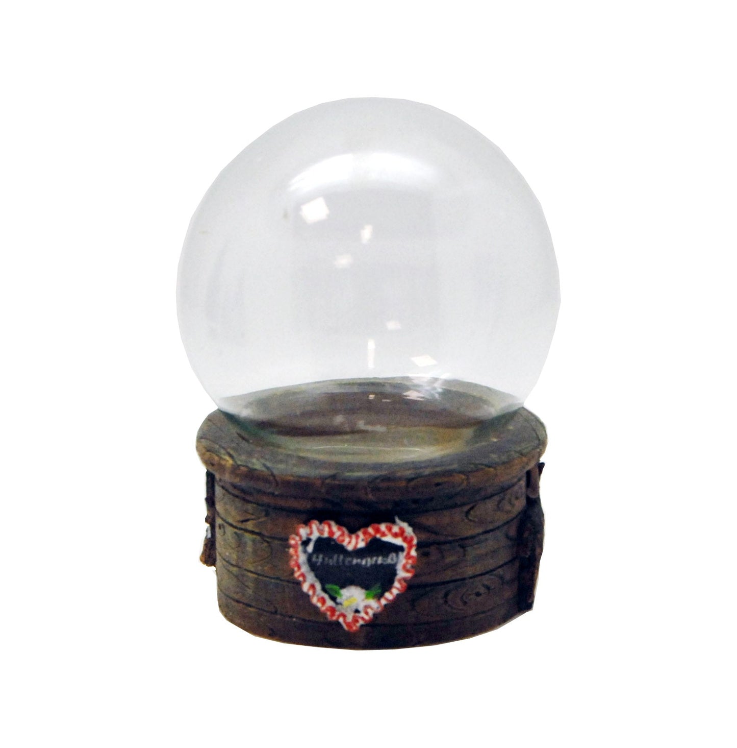 65mm-Do-it-Yourself Schneekugel mit Glas und Sockel Hüttengruß Bastelset - Schneekugelhaus
