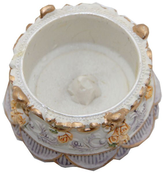 65mm Sockel mit Relief und Rosen für DIY-Schneekugel - Schneekugelhaus