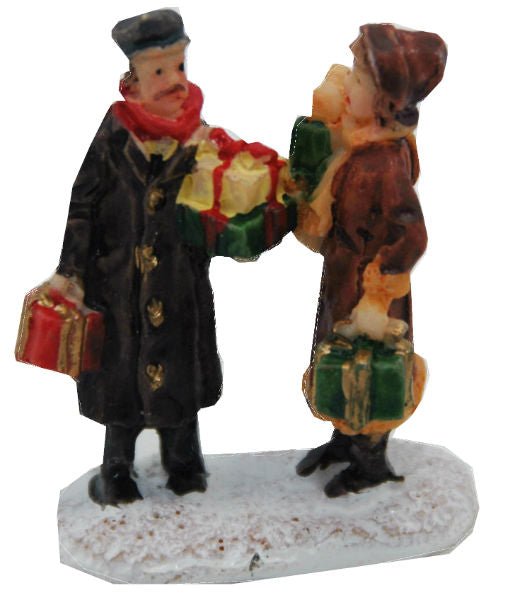 Bastel-Figur Ehepaar mit Geschenken für DIY Schneekugel - Schneekugelhaus