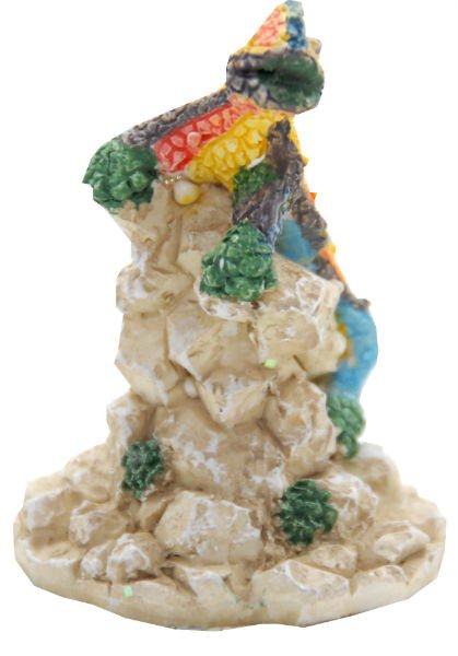 Bastel-Figur Gekko auf Felsen für DIY Schneekugel - Schneekugelhaus