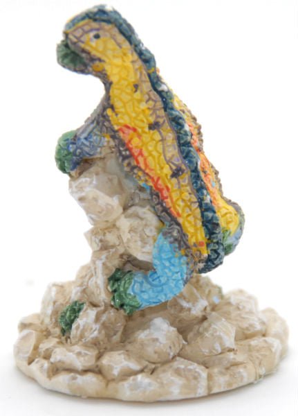 Bastel-Figur Gekko auf Felsen für DIY Schneekugel - Schneekugelhaus