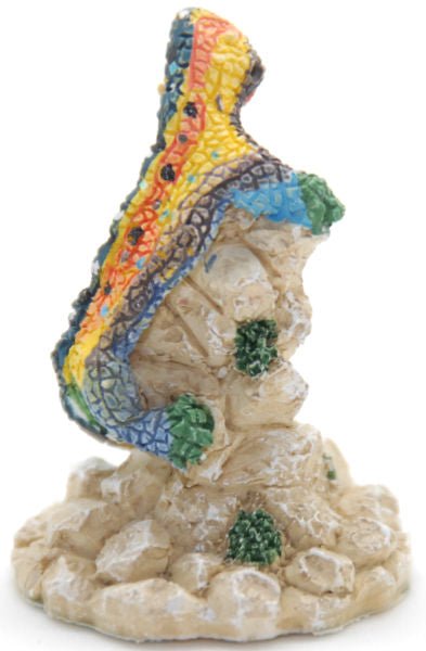 Bastel-Figur Gekko auf Felsen für DIY Schneekugel - Schneekugelhaus