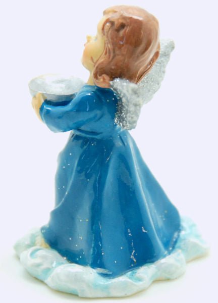 Modell für 3D-Schneekugel - blauer Engel mit Schale - Schneekugelhaus