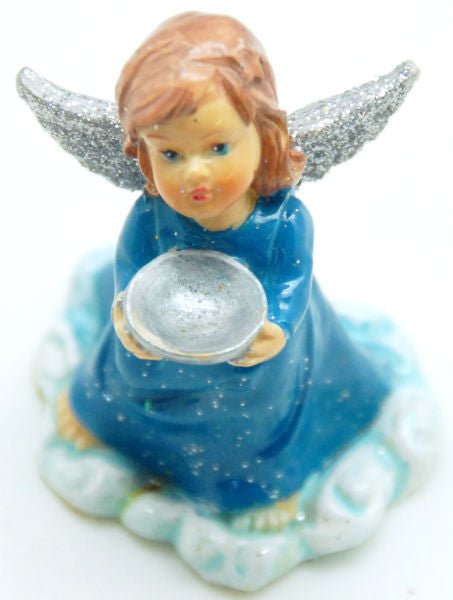 Modell für 3D-Schneekugel - blauer Engel mit Schale - Schneekugelhaus