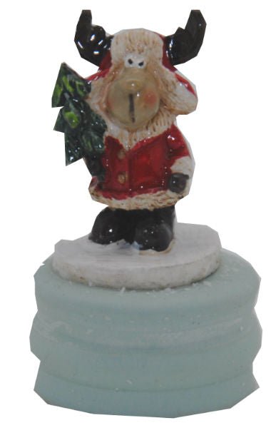 Modell für 3D-Schneekugel - Elch im Schnee mit Tannenbaum - Schneekugelhaus