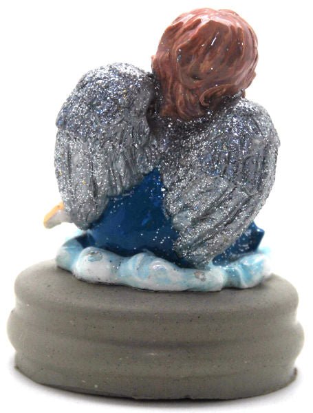 Modell für 3D-Schneekugel - Engel in blau - Schneekugelhaus