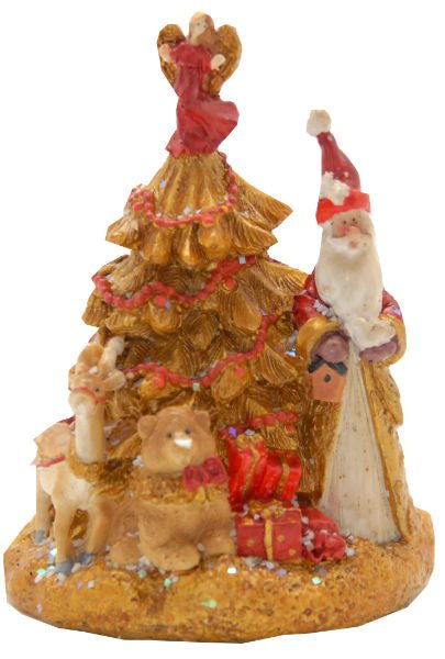 Modell für 3D-Schneekugel - Glamour Christmas Santa rot - Schneekugelhaus