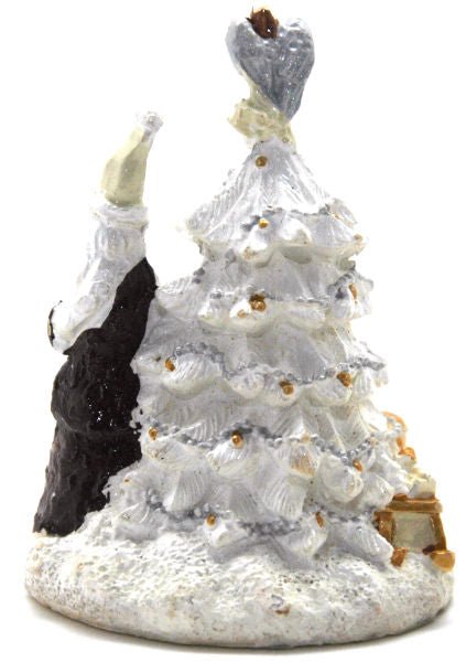 Modell für 3D-Schneekugel - Glamour Christmas Santa weiß - Schneekugelhaus