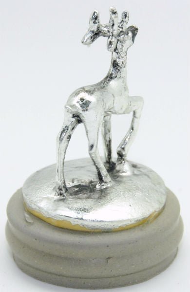 Modell für 3D-Schneekugel - Hirsch silber, groß - Schneekugelhaus