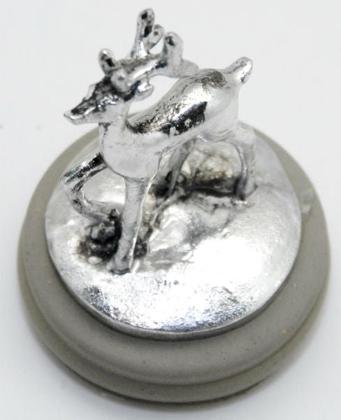Modell für 3D-Schneekugel - Hirsch silber, groß - Schneekugelhaus