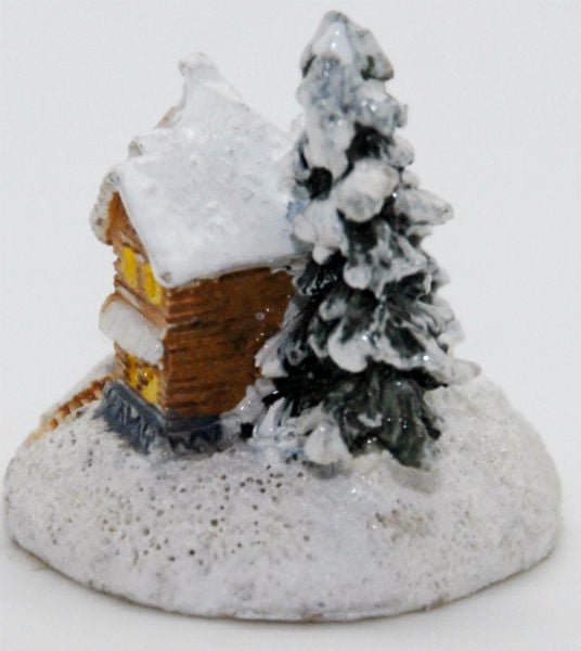 Modell für 3D-Schneekugel - Hütte im Schnee - Schneekugelhaus