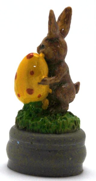Modell für 3D-Schneekugel - Osterhase mit gelbem Ei - Schneekugelhaus