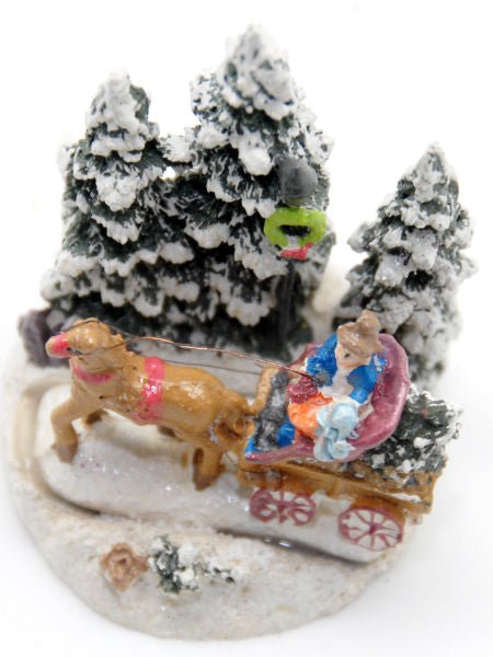 Modell für 3D-Schneekugel - romantische Kutschfahrt - Schneekugelhaus