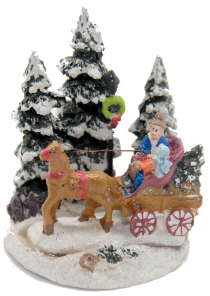 Modell für 3D-Schneekugel - romantische Kutschfahrt - Schneekugelhaus