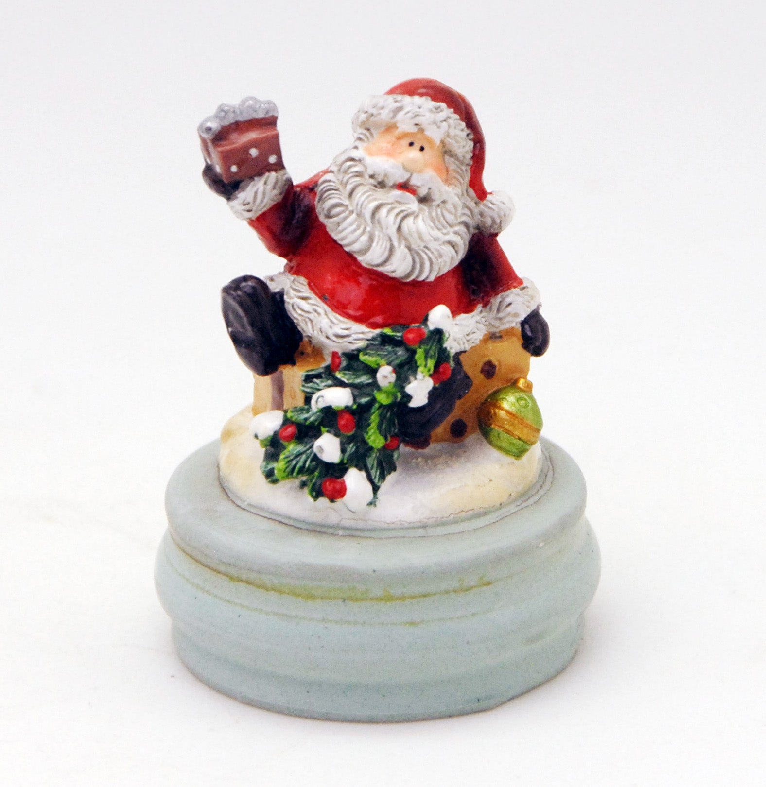 Roman Schneekugel Mit Gewächshaus & Weihnachtsmann – Winterdeko 20,3 Cm Hoch – Tischdekoration Für Weihnachten