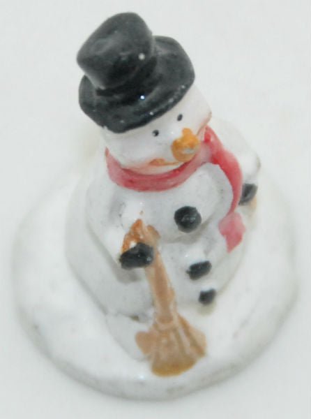 Modell für 3D-Schneekugel - Schneemann mit Besen - Schneekugelhaus