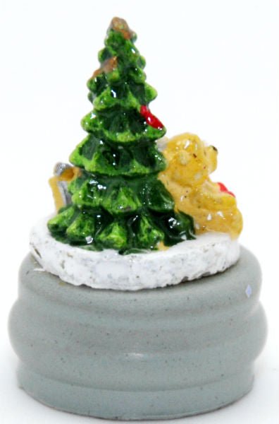 Modell für 3D-Schneekugel - Teddy mit Geschenken - Schneekugelhaus