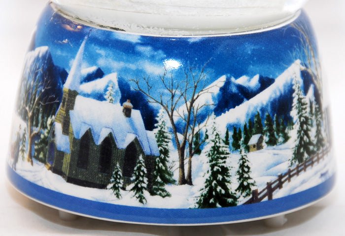 Romantischer Wintersparziergang mit Spieluhr - Schneekugelhaus