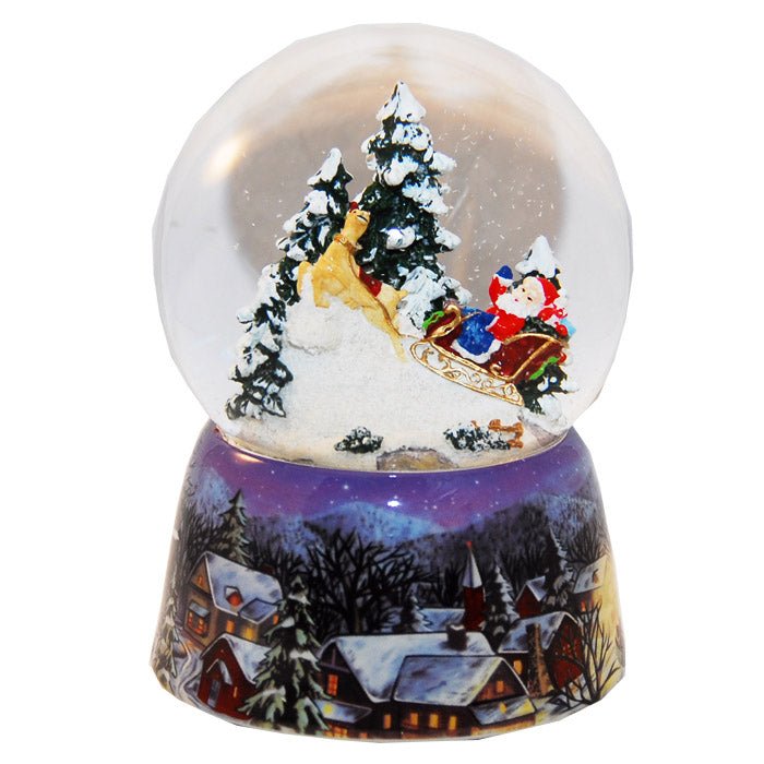 Santa bringt Geschenke mit Spieluhr - Schneekugelhaus