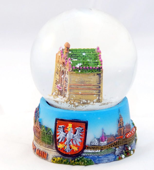 Schneekugel Frankfurt - Rathaus Römer - Luftblase - Schneekugelhaus