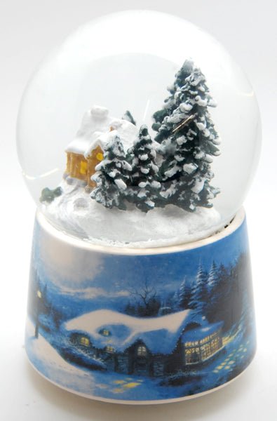 Schneekugel Hüttenzauber mit Spieluhr - Schneekugelhaus