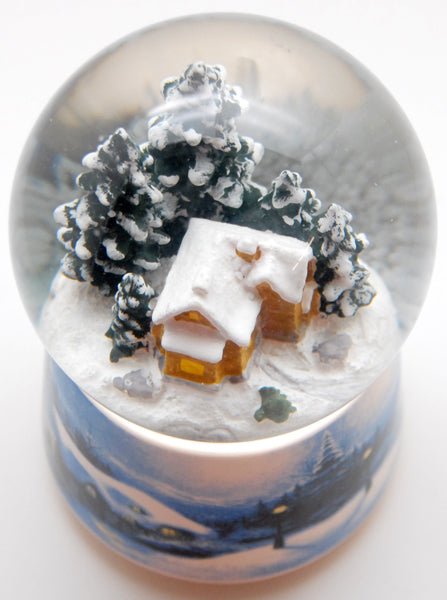 Schneekugel Hüttenzauber mit Spieluhr - Schneekugelhaus