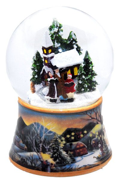 Schneekugel Romantischer Winterspaziergang mit Spieluhr - Schneekugelhaus