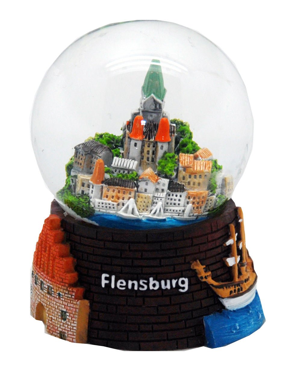 Souvenir Schneekugel Flensburg - Schneekugelhaus