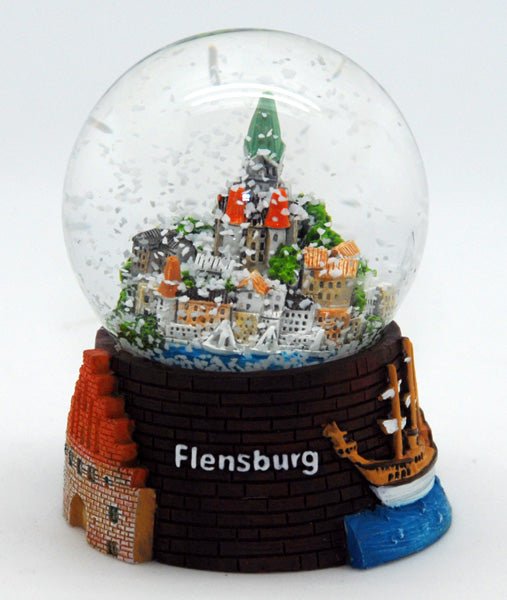 Souvenir Schneekugel Flensburg - Luftblase - Schneekugelhaus