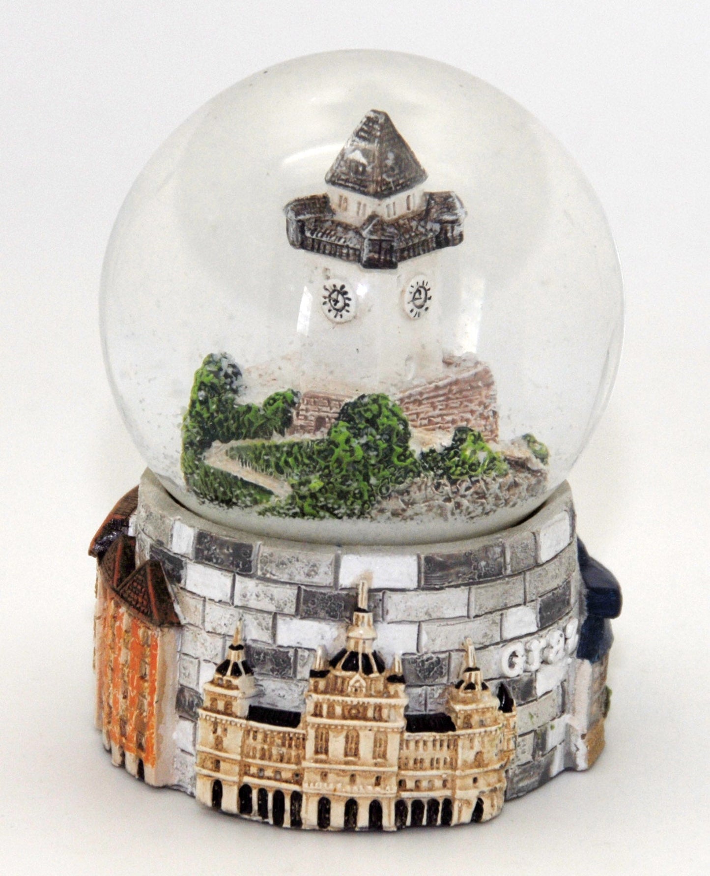 Souvenir Schneekugel Graz Österreich Uhrturm - Luftblase - Schneekugelhaus